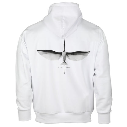 Hoodie weiß Storch