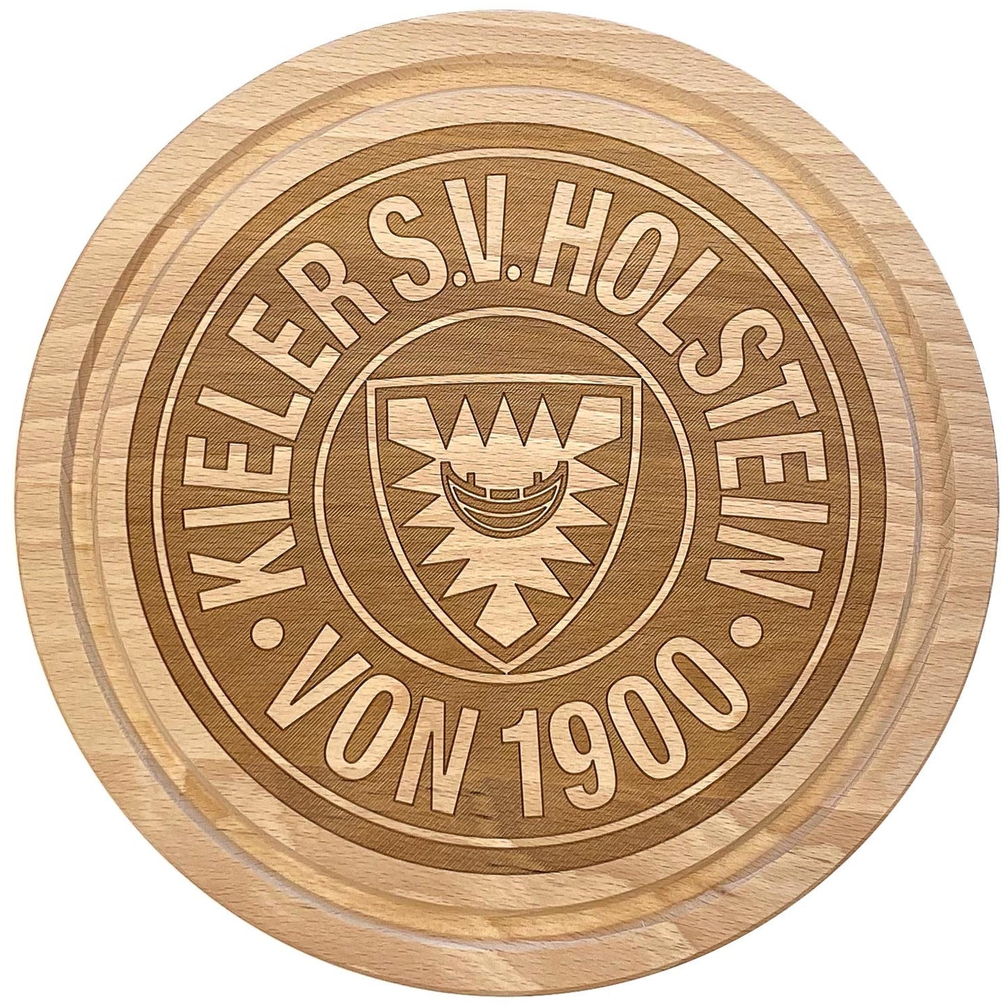 Holstein Kiel Holzbrett Logo rund