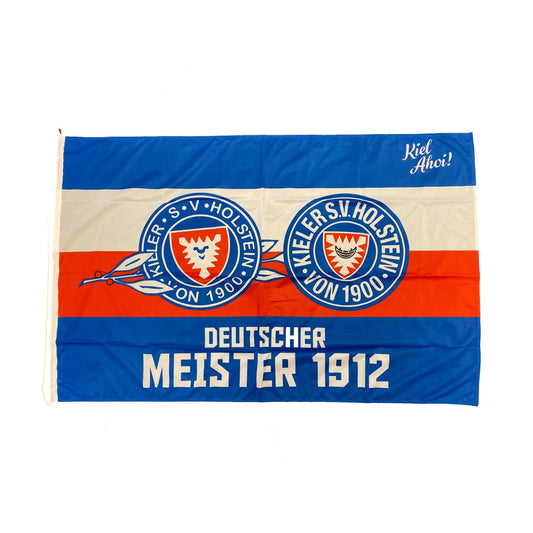 Holstein Kiel Hissflagge "Deutscher Meister" 1,5x1m
